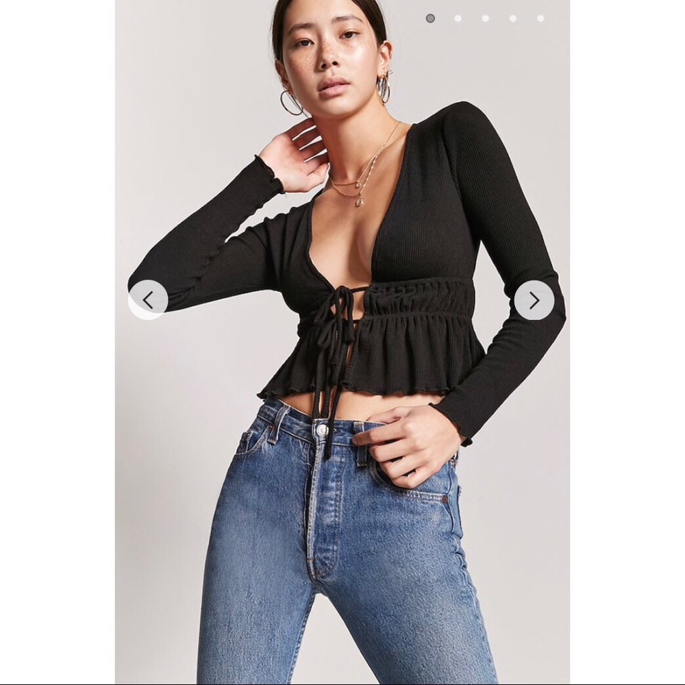 Ribbed Self-Tie Top